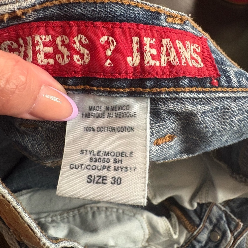 Vintage Guess Medium Blue Straight Jeans - Picture 6 of 6